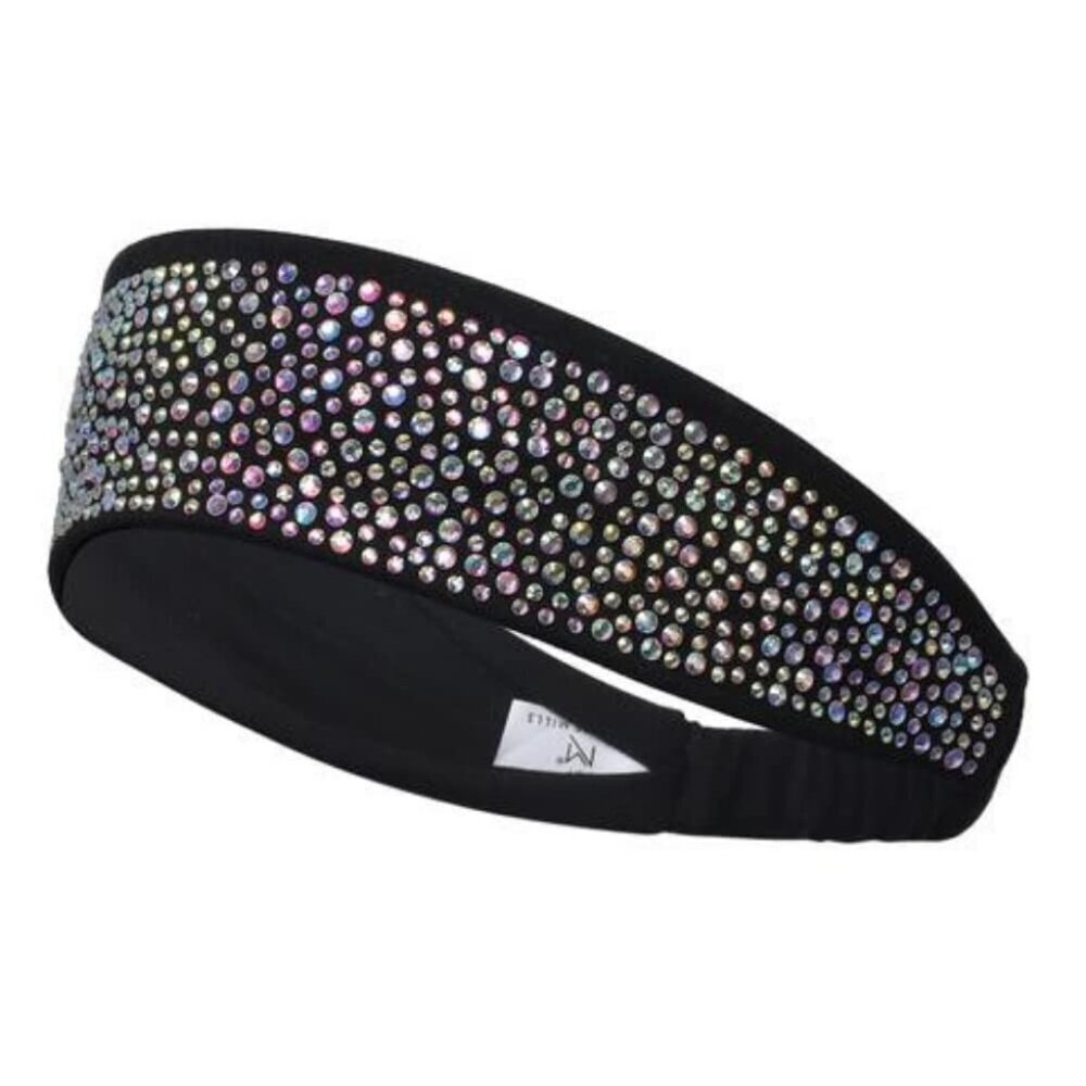 Black AB Elastic Headbands for Ladies with Austrian Crystal! Top Trending Hair A